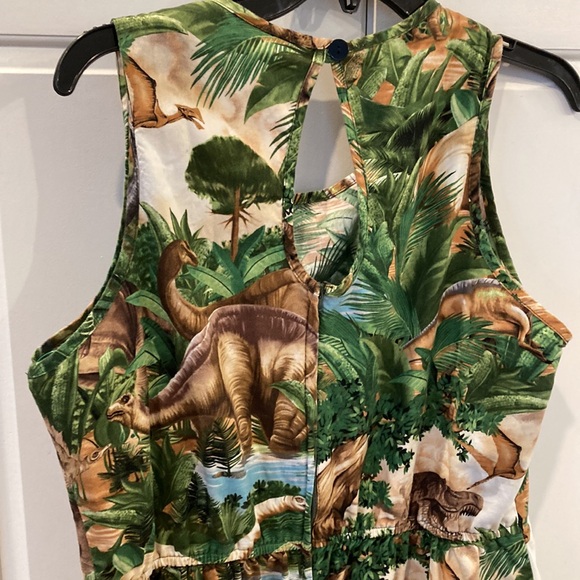 Retrolicious Jurassic Park Dinosaur Land Before Time Sleeveless Pocket Dress XL - Picture 8 of 13